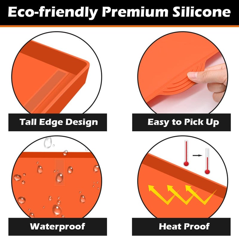 Hydream 22" Griddle Mat Silicone for Blackstone, Magnetic Protective Cover Mats Blackstone Griddle Top Covers Protector Outdoor-Orange - Image 5